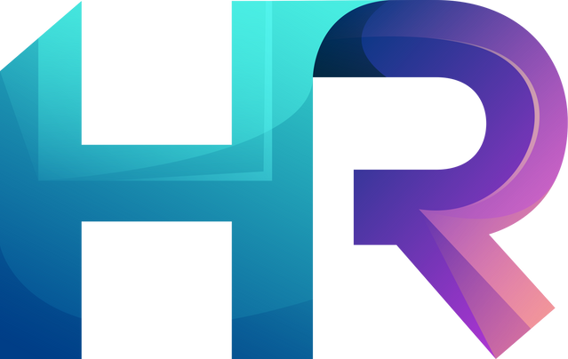 hr initial colorful design logo